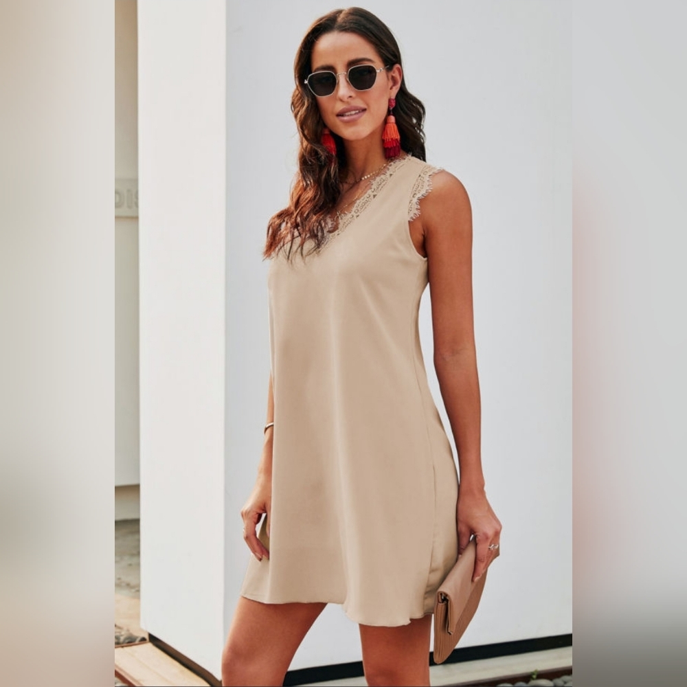 V Neck Sleeveless Mini Dress - Picture 4 of 6